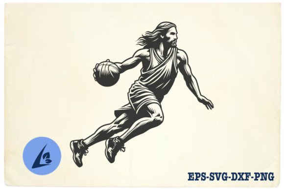 Funny Jesus Basketball SVG Clipart 03 Review