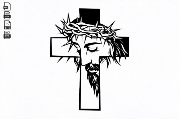 Jesus in Cross for Cricut Machines: A Graphics Asset for Crafts
