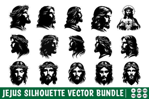 Jesus Silhouette Bundle: A Versatile Graphics Asset for Crafts