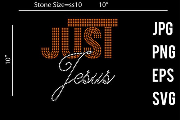 Just Jesus Rhinestone Template: A Crafty Graphics Gem