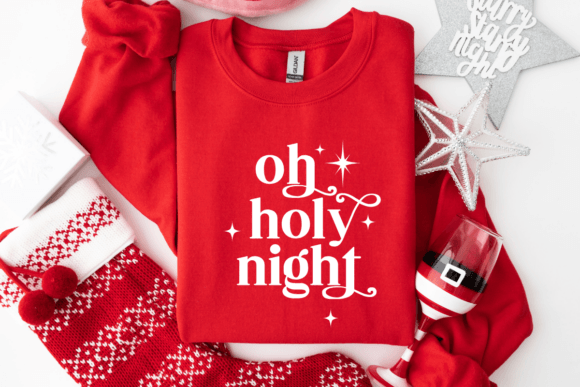 Oh Holy Night Retro SVG: A Versatile Graphic for Crafts