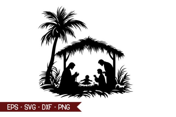 Review: Baby Jesus Silhouette Vector for Holiday Branding