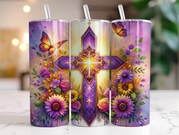 Review: Cross Christian Floral 20oz Tumbler Wrap Graphics