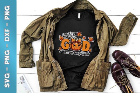 With God All Things Possible Jesus SVG for Crafts & Graphics